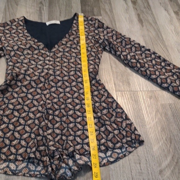 WYLDR Revolve Brand Geometric Long Sleeve‎ V Neck Romper Playsuit Extra Small - Picture 13 of 15